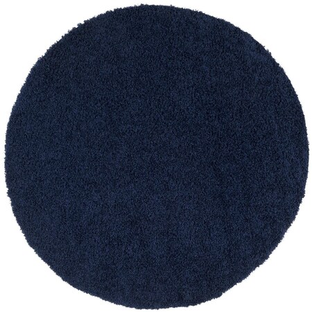 Safavieh SGA-Athens Shag 6 ft. x 7 in. Round Area Rug Navy SGA119N-7R
